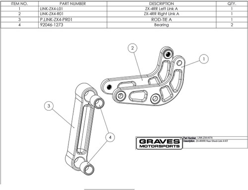 Kawasaki ZX-4RR / ZX-4R  - A Spec Kit Suspension Link Kawasaki ZX-4RR / ZX-4R  - A Spec Kit Suspension Link