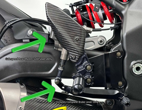 ZX-4RR / ZX-4R Brake Lever Upgrade for Galespeed Rear Master - Black ZX-4RR / ZX-4R Brake Lever Upgrade for Galespeed Rear Master - Black