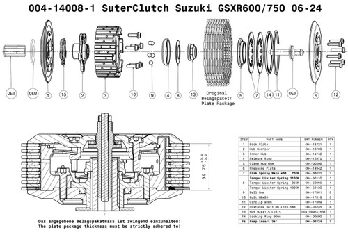 SuterClutch Suzuki GSX-R 600 / 750