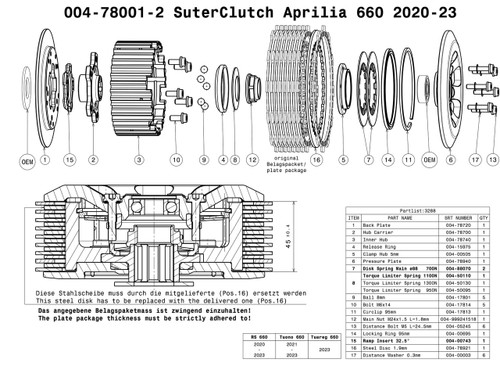 SuterClutch Aprilia RS 660