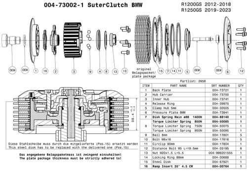 SuterClutch BMW R1200GS / R1250GS SuterClutch BMW R1200GS / R1250GS
