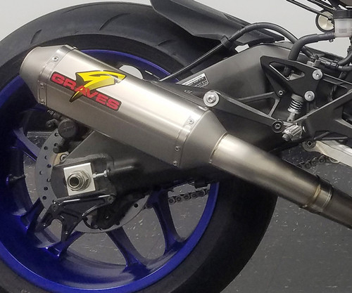 Graves Motorsports Yamaha R1 Full Titanium Exhaust System with Titanium 265mm Silencer