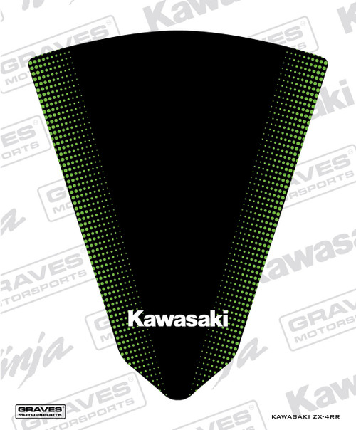 Graves ZX-4RR Zero Gravity Tall Windscreen Sticker - Green