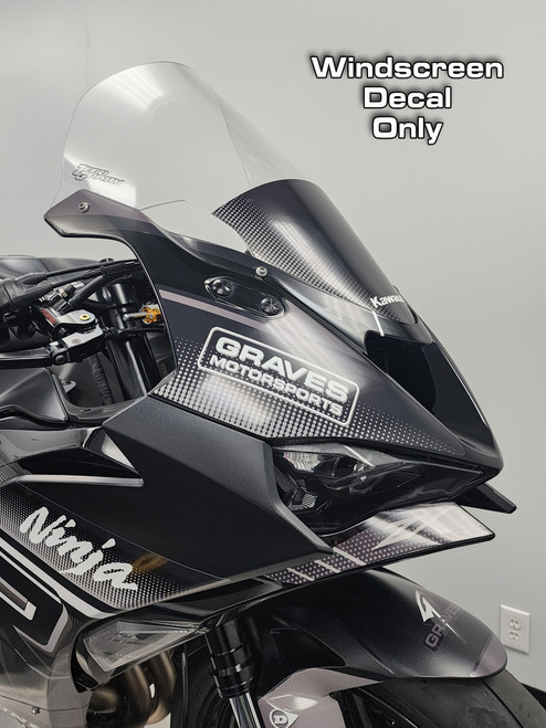 。 Graves ZX-4RR Zero Gravity Tall Windscreen Sticker - Green - North