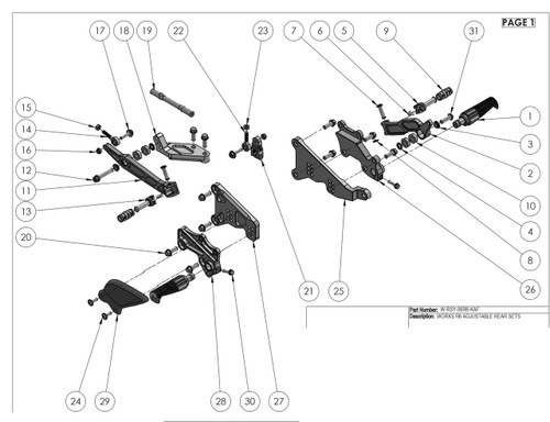 Graves Motorsports Yamaha R6 WORKS Rearsets