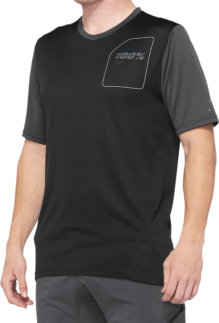Ridecamp Short - Sleeve Jersey Charcoal/Black - Large | 100%