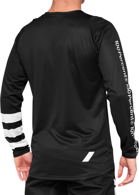 R - Core Long - Sleeve Jersey Black/White - 2XL | 100%