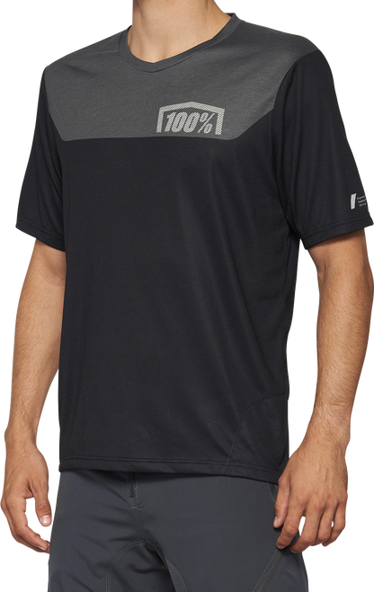 Airmatic Short - Sleeve Jersey Black/Charcoal - Small | 100%