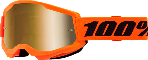 Strata 2 Goggle Neon Orange - True Gold Mirror Lens | 100%
