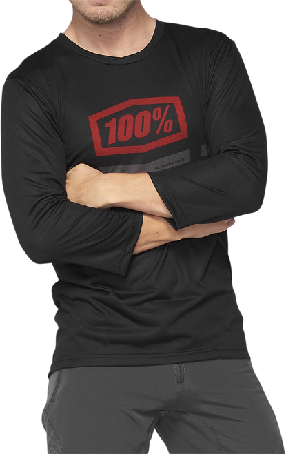 Airmatic 3/4 Sleeve Jersey Black/Red - Small | 100%