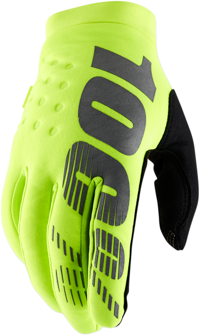 Brisker Gloves Fluo Yellow - Small | 100%