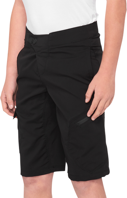 Youth Ridecamp Shorts Black - US 24 | 100%