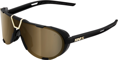 Westcraft Sunglasses Soft Tact Black - Soft Gold Mirror Lens | 100%