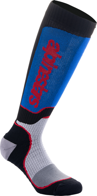 Alpinestars MX Plus Red Black Blue White Moisture Wicking Riding Socks Large