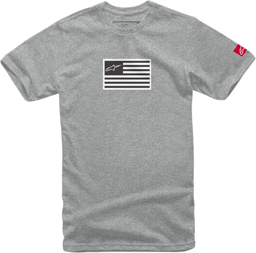 Alpinestars Flagged Heather Gray T-Shirt Medium front view