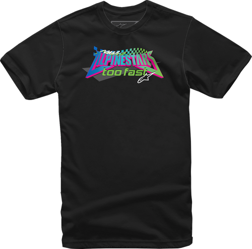 Alpinestars Rocker Black Green Pink T-Shirt Large front view