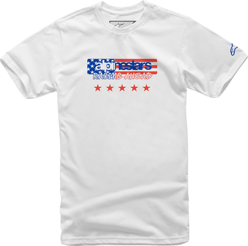 Alpinestars USA Again White T-Shirt Double Extra Large Front View