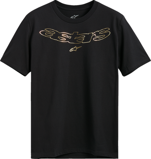 Alpinestars Luxo CSF Black Gold T-Shirt Medium Front View