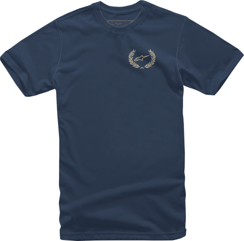 Alpinestars Wreath T-Shirt Navy Tan front view - Large