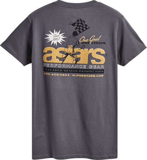 Alpinestars Flagged T-Shirt - Charcoal / Golden Yellow / Black - Extra Large (XL)