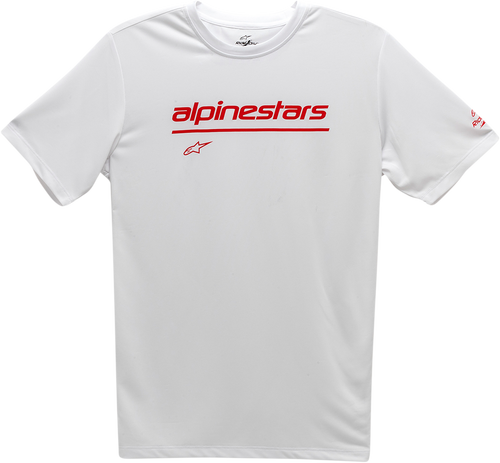 Alpinestars Tech Line Up Performance T-Shirt White Front View