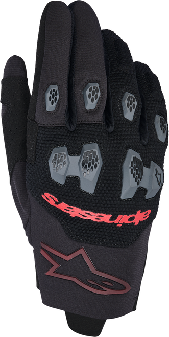 Alpinestars Pro-Dura Gloves Black Bright Red Small off-road motorcycle gloves