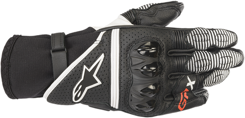 Alpinestars GPX V2 Black White Mid-Length Motorcycle Gloves 3XL