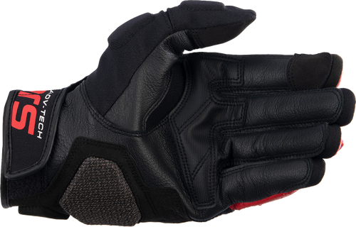 Alpinestars Halo Leather Motorcycle Gloves Black/White/Red - Medium