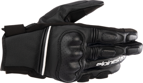 Alpinestars Phenom Black and White Leather Motorcycle Riding Gloves Size Small