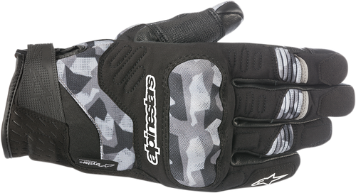 Alpinestars C-30 Drystar waterproof motorcycle gloves Black/Gray Camo Large