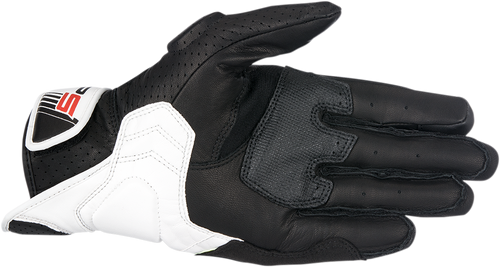 Alpinestars SP-5 Leather Short Cuff Gloves - Black/White/Red - Small