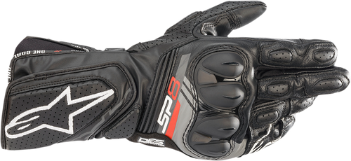 Alpinestars SP-8 V3 Leather Sport Riding Gloves Black 3X-Large Knuckle Protector Keprotec Palm