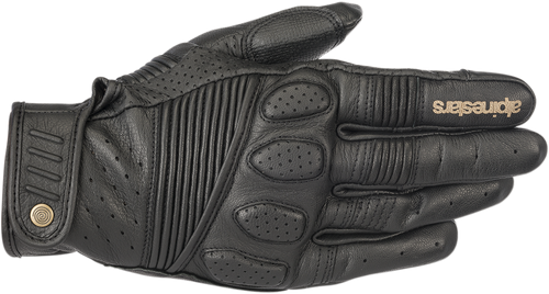Alpinestars Crazy Eight Black Leather Motorcycle Gloves Extra Large
