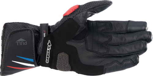 Alpinestars Honda SP-8 V3 Long Cuff Leather Gloves - Blue/Black/Red - Medium