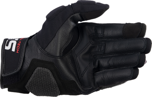 Alpinestars Halo Leather/Textile Short Cuff Gloves - Black/White - 3XL