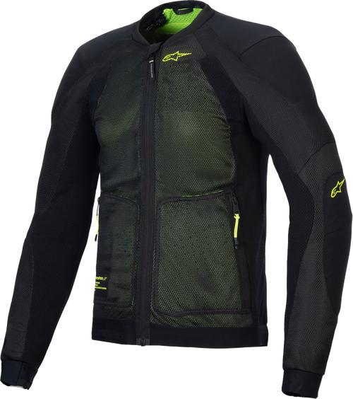 Alpinestars Troop-Air Jacket - Black/Fluo Yellow - 3XL