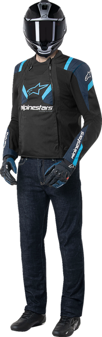 Alpinestars T-Stunt Air Jacket - Black/Dark Blue/Blithe Blue - Medium