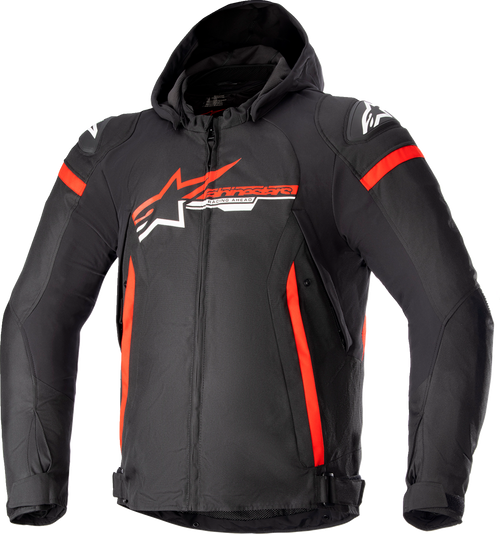 Alpinestars Zaca Waterproof Jacket - Black/Bright Red/White - 4XL