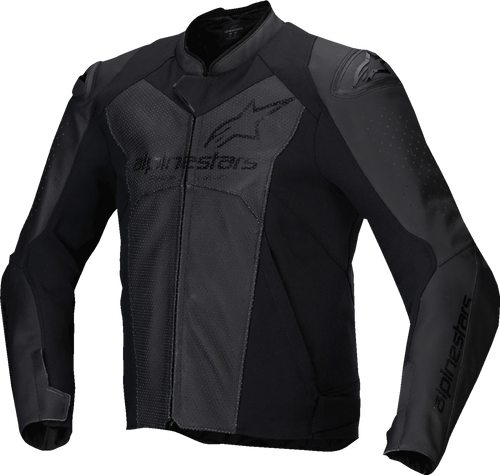 Alpinestars Faster v3 Airflow Leather Jacket - Black/Black - US 38 / EU 48