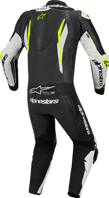 Alpinestars GP Tech v5 1-Piece Leather Suit - Black/White/Yellow Fluo - US 46 / EU 56