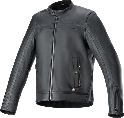 Alpinestars Dyno Leather Jacket - Black/Black - 3XL