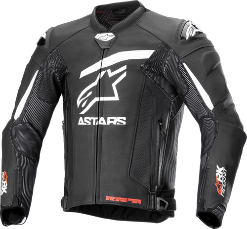 Alpinestars GP Plus R v4 Rideknit® Leather Jacket - Black/White - US 40 / EU 50