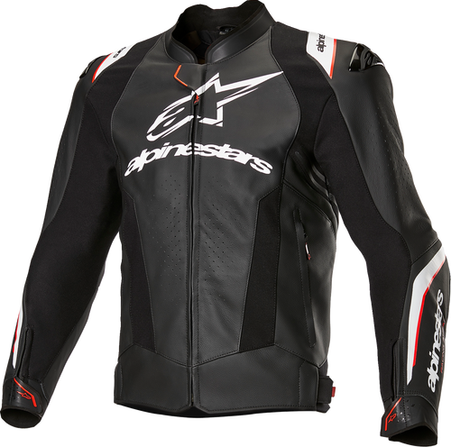 Alpinestars Missile v3 Ignition Leather Jacket - Black/White - US 44 / EU 54