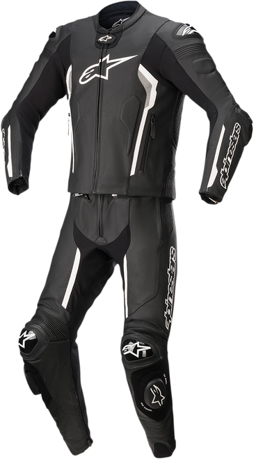 Alpinestars Missile v2 2-Piece Leather Suit - Black/White - US 44 / EU 54