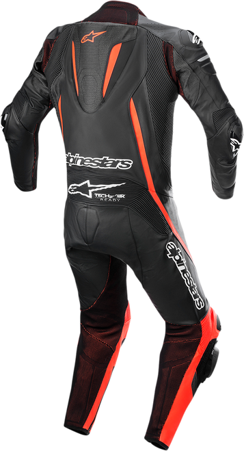 Alpinestars Fusion 1-Piece Suit - Black/Red Fluo - US 44 / EU 54