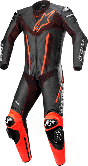 Alpinestars Fusion 1-Piece Suit - Black/Red Fluo - US 40 / EU 50