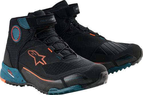 Alpinestars CR-X Drystar® Shoes - Black/Petrol/Orange - US 10 / EU 43