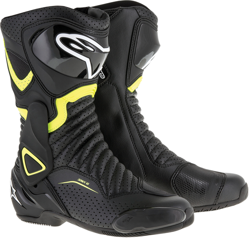Alpinestars SMX-6 v2 Vented Boots - Black/Yellow - US 3.5 / EU 36