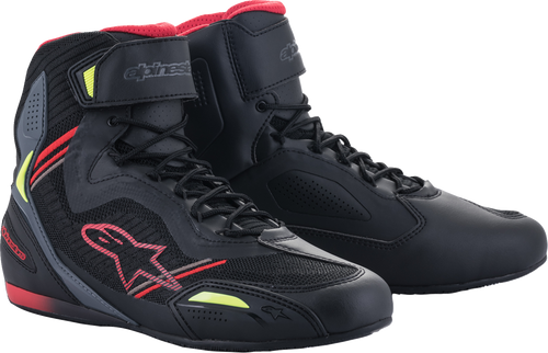 Alpinestars Faster-3 Rideknit® Shoes - Black/Red/Yellow - US 11.5 / EU 45