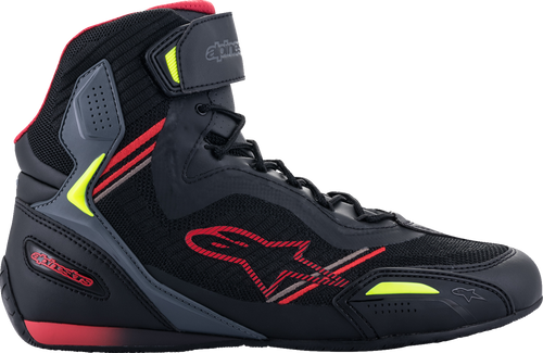 Alpinestars Faster-3 Rideknit® Shoes - Black/Red/Yellow - US 11.5 / EU 45